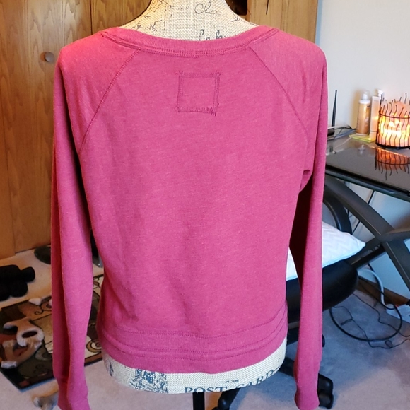 SO size Large red cropped sweatshirt - Picture 3 of 8